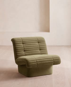 Ewan Armchair - Velvet - Lichen - US - Hover Image