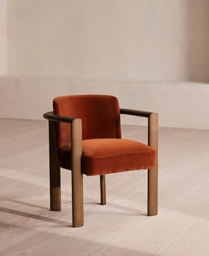 Aria Dining Chair - Velvet - Rust - US - Listing Image