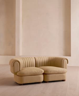 Rava Three Seater Sofa - Linen - Wheat - Listing Image