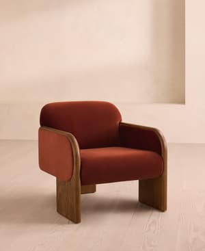 Eddie Armchair - Velvet - Rust - US - Listing Image