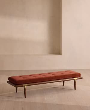 Theodore Bench - Rust Velvet - Listing Image