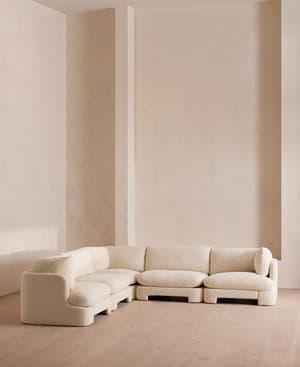 Odell Deeper Sit Modular Sofa - Corner Sofa - Natural Boucle UK - Hover Image