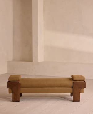Marcia Bench - Linen - Ochre - Hover Image