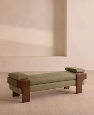 Marcia Bench - Linen - Sage - Listing Image