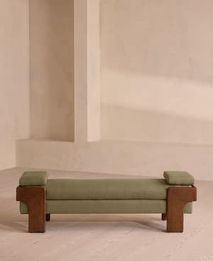 Marcia Bench - Linen - Sage - Hover Image