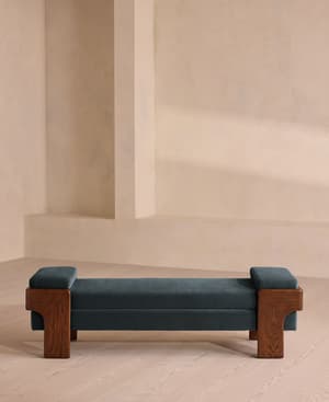 Marcia Bench - Grey Blue Velvet - US - Hover Image