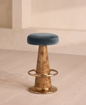 Killian Barstool - Velvet - Grey Blue - US - Hover Image