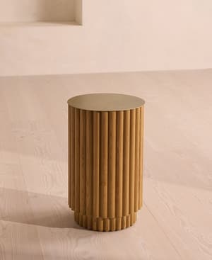 Barrel Side Table - Oak - Listing Image