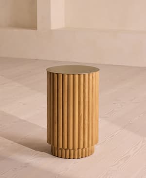 Barrel Side Table - Oak - Hover Image
