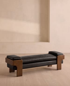 Marcia Bench - Leather - Black - US - Listing Image