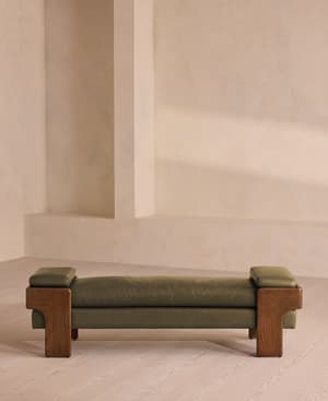 Marcia Bench - Leather - Moss - Hover Image