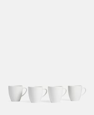 House Mug - Bone China - White - Set of Four - Listing Image