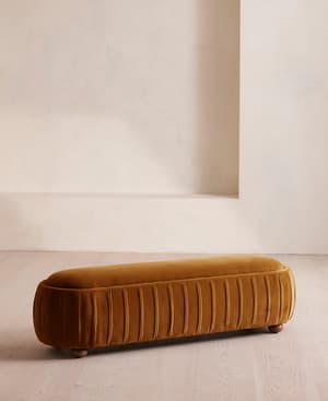 Vivienne Bench - Velvet - Mustard - Listing Image