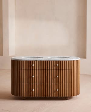 Carlisle Double Vanity - Carrara Marble - Hover Image