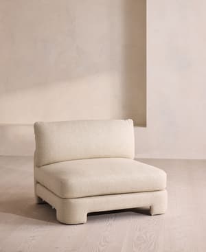 Odell Sectional Sofa - Armless Module - Textured Linen - US - Hover Image