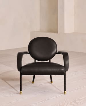 Milo Armchair - Leather - Black - US - Hover Image