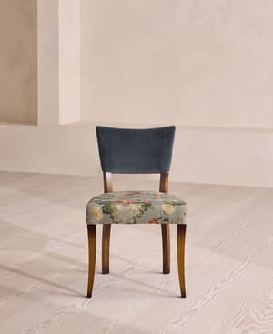 Pair of Molina Dining Chairs - Skylar Print - Velvet Grey Blue - US - Hover Image