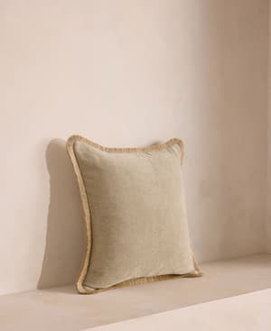 Orlaine Square Cushion - Stone - Hover Image