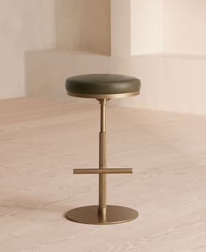 Wardell Barstool - Leather - Moss - Hover Image