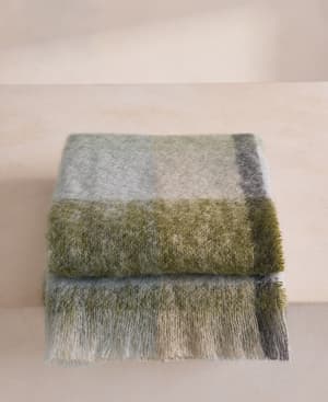 Curtis Mohair Check Throw - Multi - Hover Image
