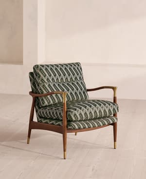 Theodore Armchair - Vende Jacquard - Olive - Hover Image
