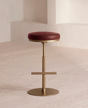 Wardell Counter Stool - Leather - Sangria - Listing Image