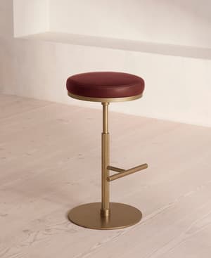 Wardell Counter Stool - Leather - Sangria - Hover Image
