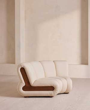 Noelle Outdoor Sectional Sofa - Curved Module - Off White - US - Hover Image