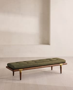 Theodore Bench - Leather - Moss - Listing Image