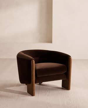 Winnie Armchair - Velvet - Chocolate - Listing Image