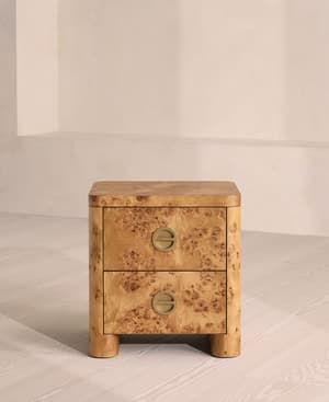 Warwick Bedside Table - Mappa Burl - Hover Image
