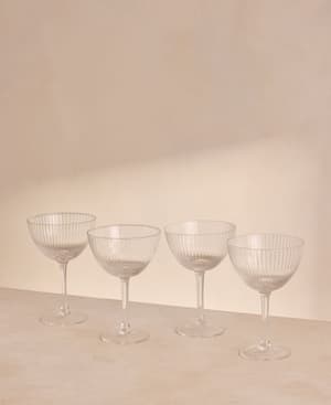 Fluted Champagne Coupe - Set of Four - Listing Image