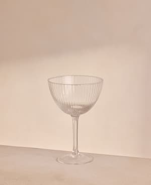 Fluted Champagne Coupe - Set of Four - Hover Image