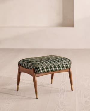 Theodore Footstool - Vende Jacquard - Olive - US - Listing Image