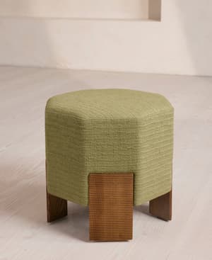 Alvin Footstool - Textured Weave - Seafoam - US - Listing Image