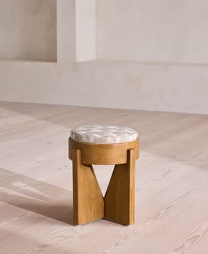 Tyros Outdoor Footstool - Geometric - Natural - US - Hover Image