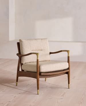 Theodore Outdoor Armchair - Abstract Stripe - Desert Rose - UK - Listing Image