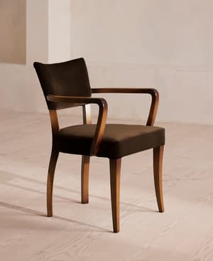 Molina Dining Armchair - Velvet - Chocolate - UK - Listing Image
