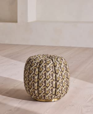 Sofia Footstool - Fulton Jacquard - Sage - US - Listing Image
