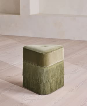 Marta Footstool - Velvet - Lichen - US - Listing Image