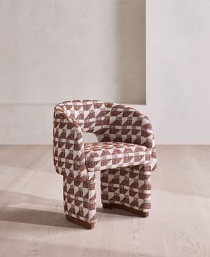 Morrell Outdoor Dining Chair - Geometric - Maroon - US - Hover Image