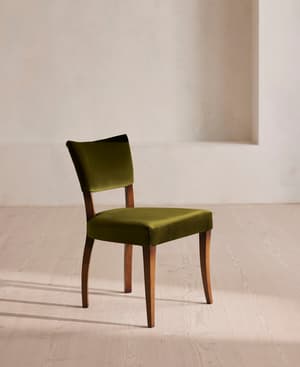 Pair of Molina Dining Chairs - Velvet - Olive  - US - Listing Image