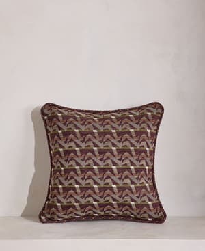 Fulton Square Cushion - Bordeaux - Hover Image