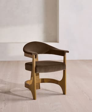 Georgina Dining Chair - Velvet - Chocolate - UK - Listing Image