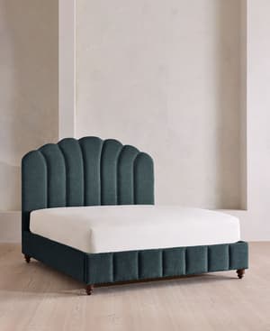 Manette Bed - Full - Linen Chenille - Deep Teal - US - Listing Image