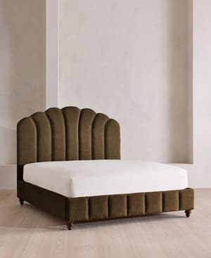 Manette Bed - Full - Linen Chenille - Chocolate - US - Listing Image