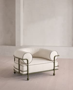 Gaspard Outdoor Armchair - Off White - UK - Hover Image