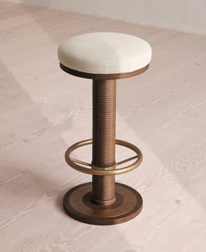 Bryden Counter Barstool - Dark Oak - Linen - Natural - US - Hover Image