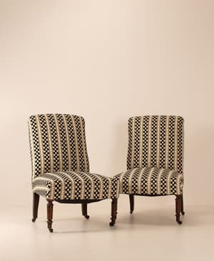 Vintage Pair of Side Chairs - Ebonised Wood - France - Listing Image