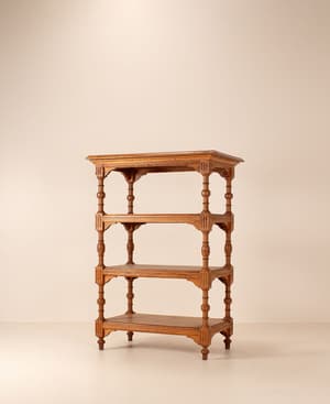Vintage Carved Tiered Shelving Unit - Belgium - Hover Image